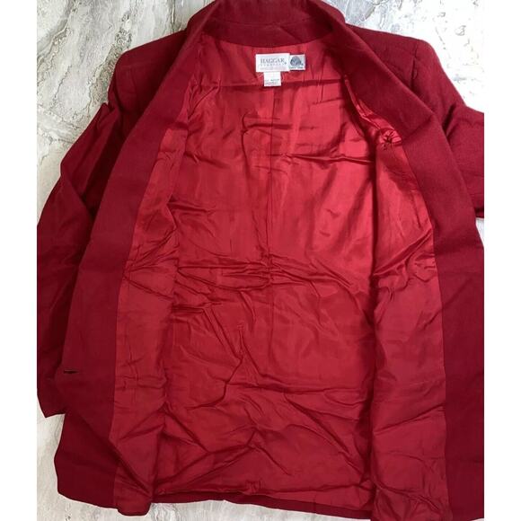 VTG Haggar Jacket Womens 12‎ Red 100% Wool Blazer Sport Coat - Picture 5 of 6